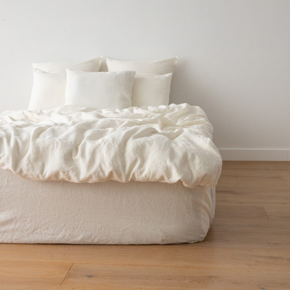 Washed Linen Duvet Cover Natural * Queen, King and other sizes * Pure European linen *Button Closure *